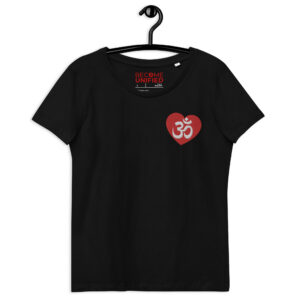 Women's OM Heart fitted eco tee